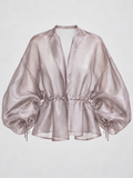 The Glass Veil Blazer Beige