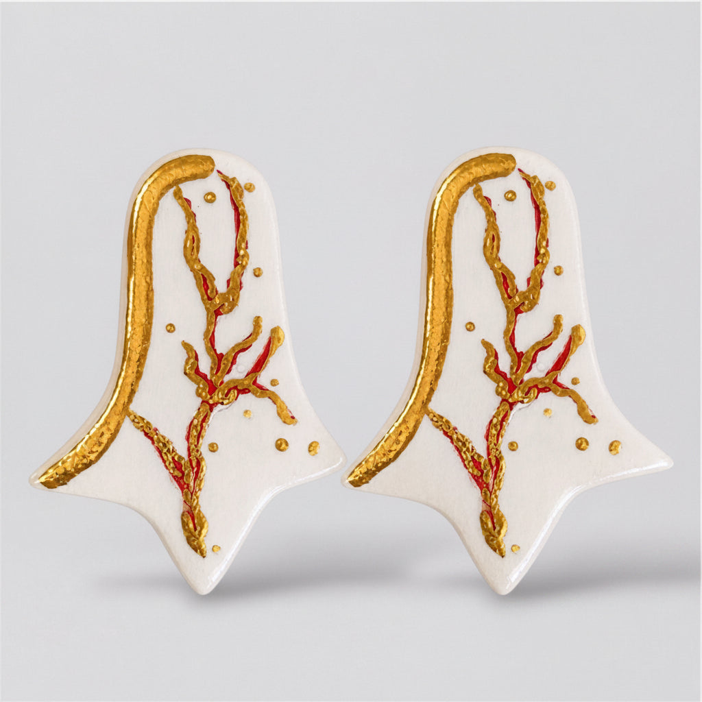 Red Coral Earrings