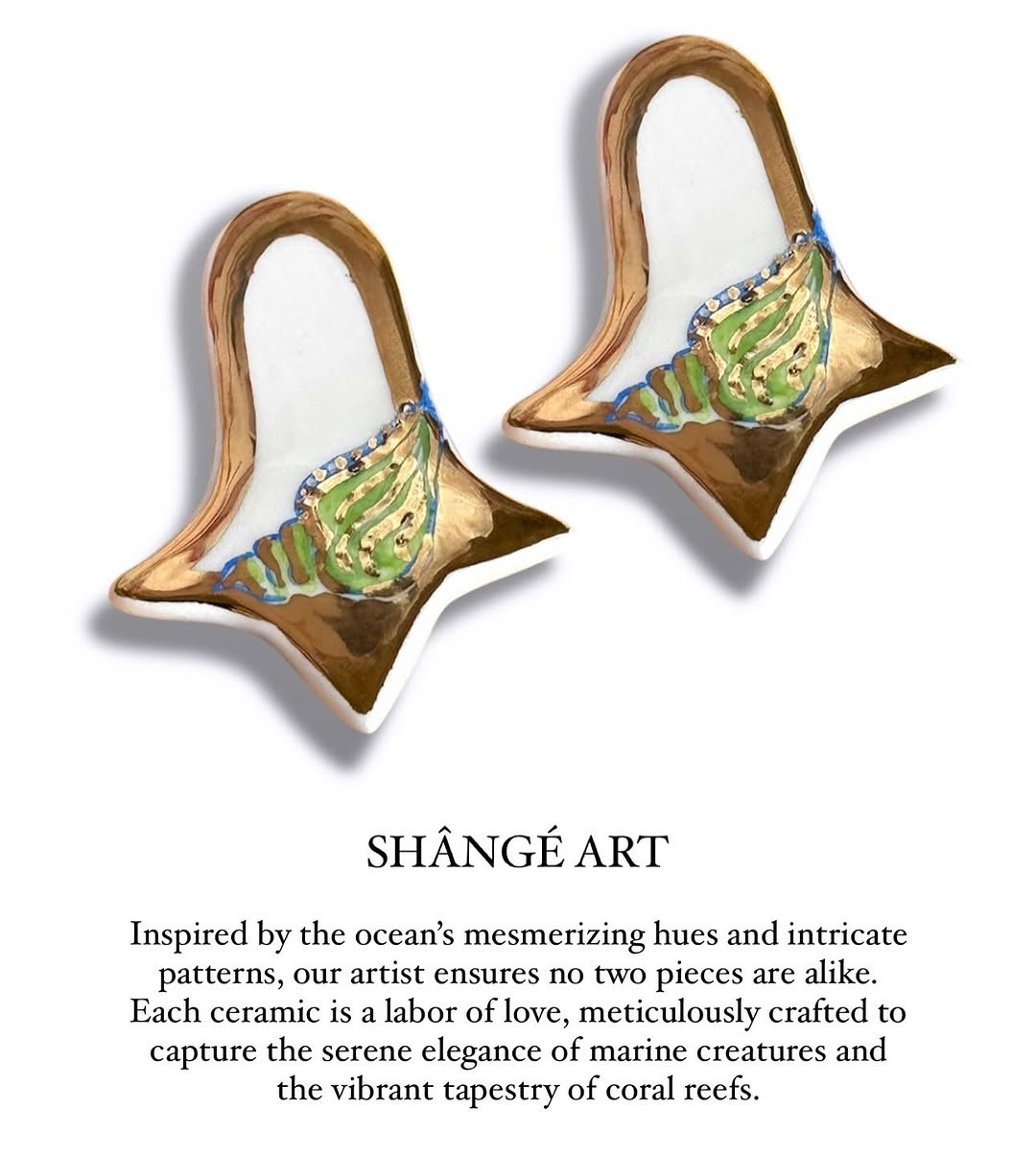 Green Shell Earrings