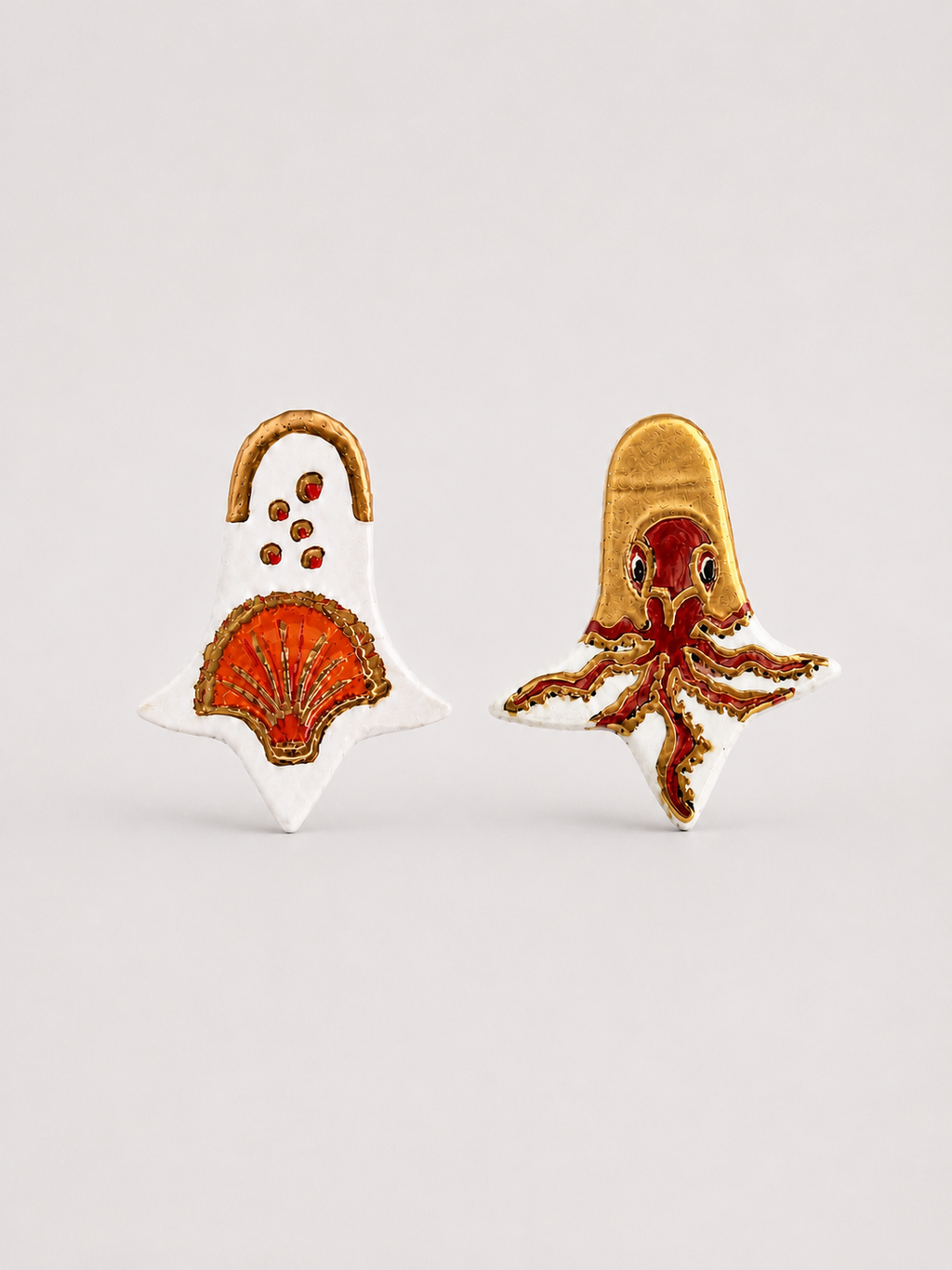 Octopus Shell Earrings