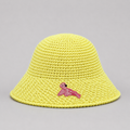 Yellow Straw Bucket Hat