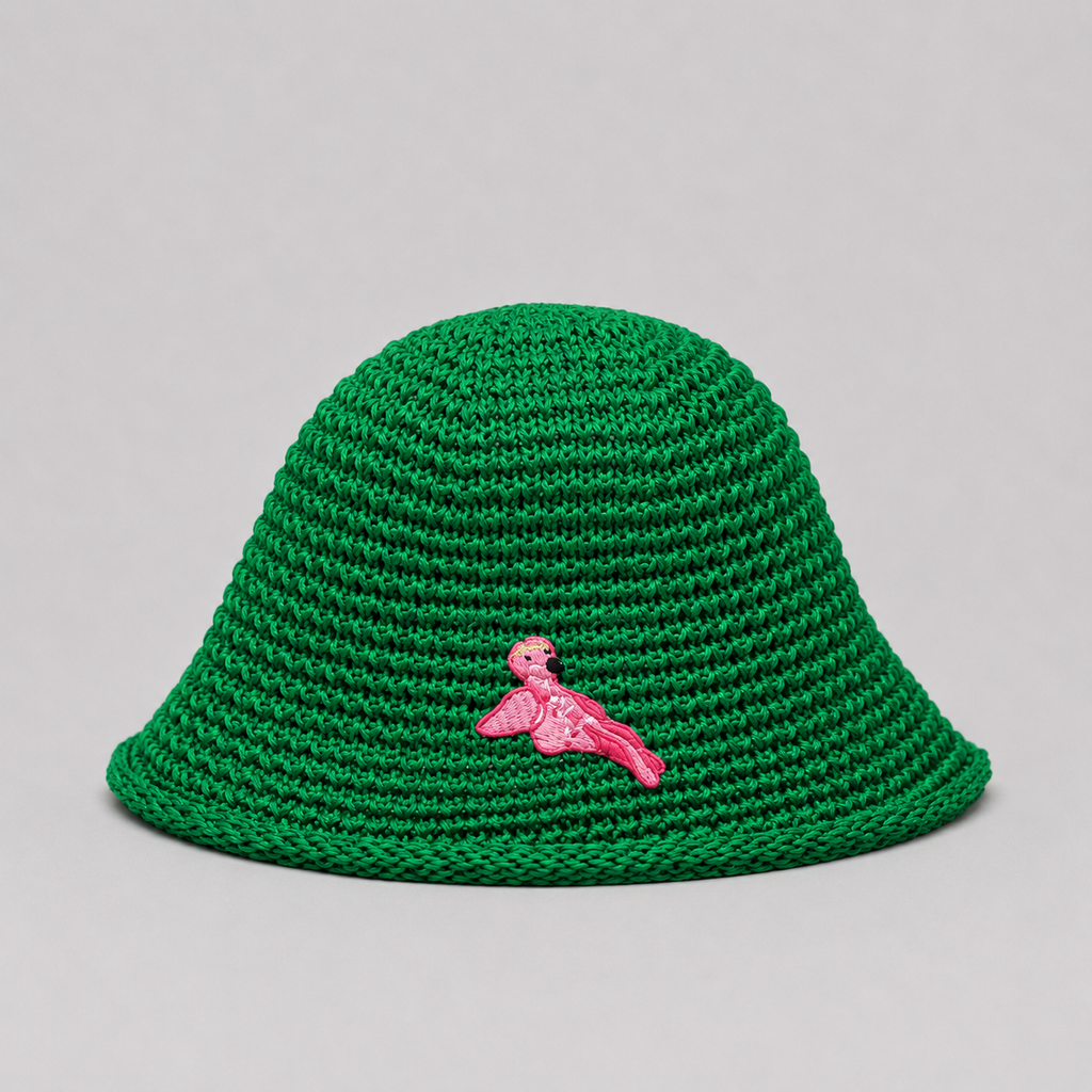 Green Straw Bucket Hat