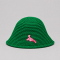 Green Straw Bucket Hat