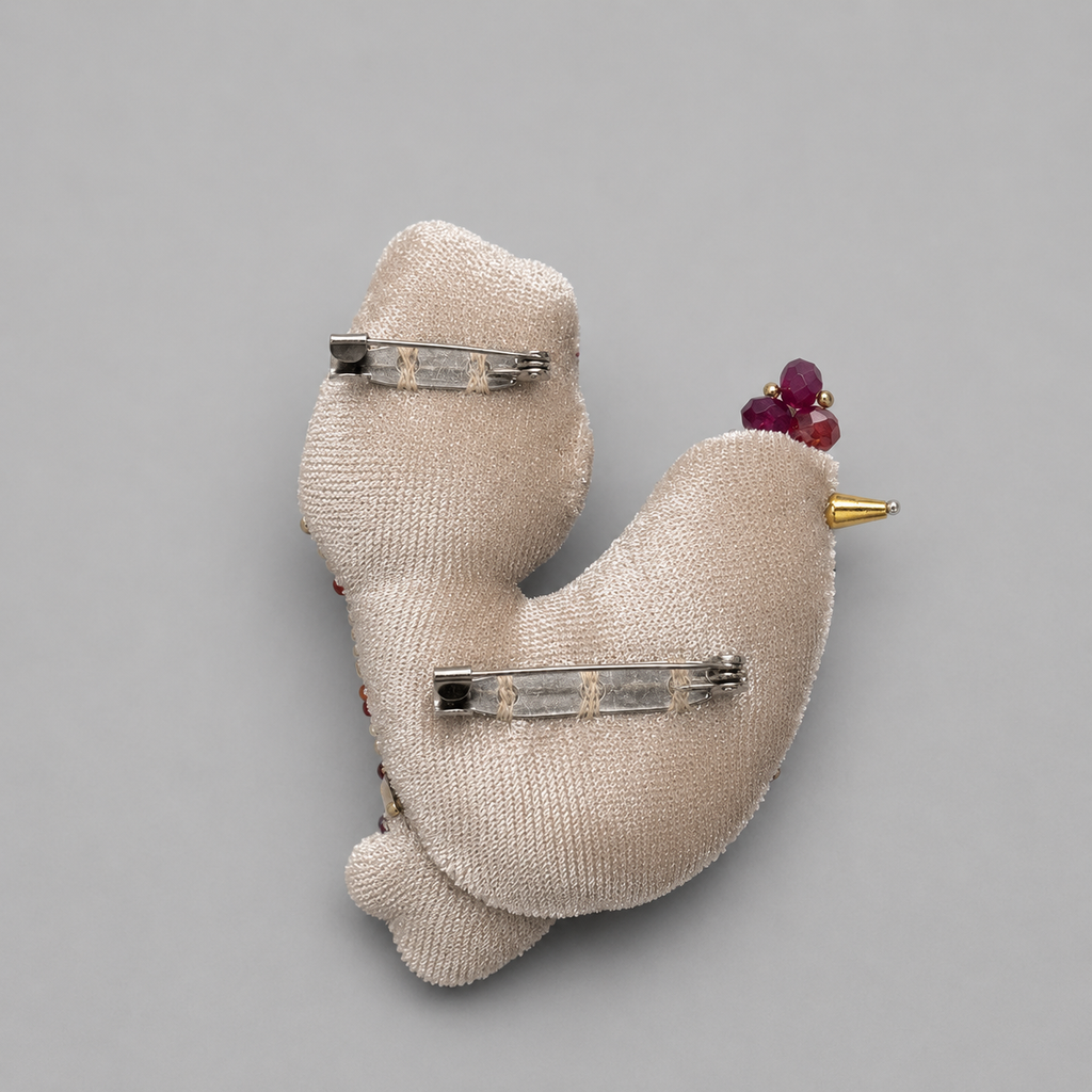Pink Lucky Bird Brooch