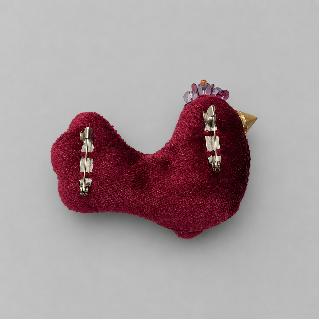 Purple Lucky Bird Brooch
