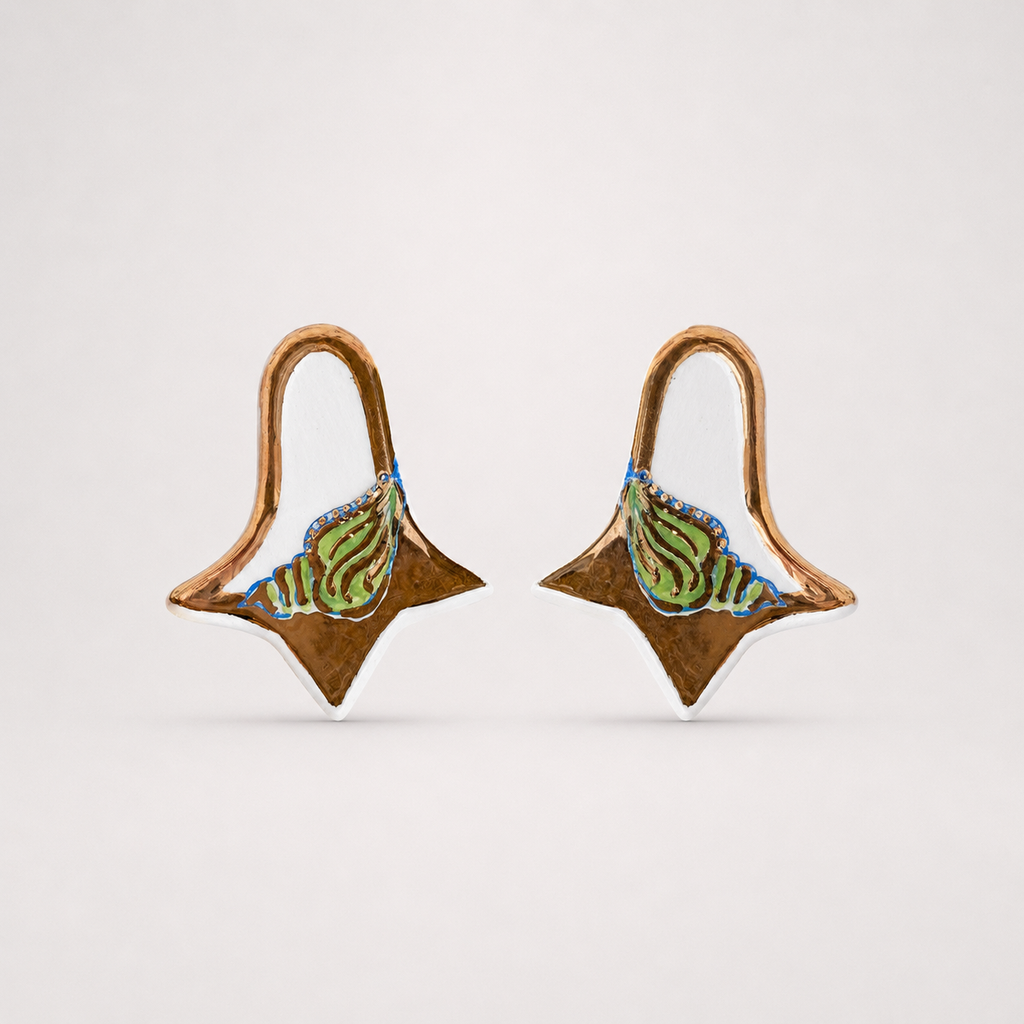 Green Shell Earrings