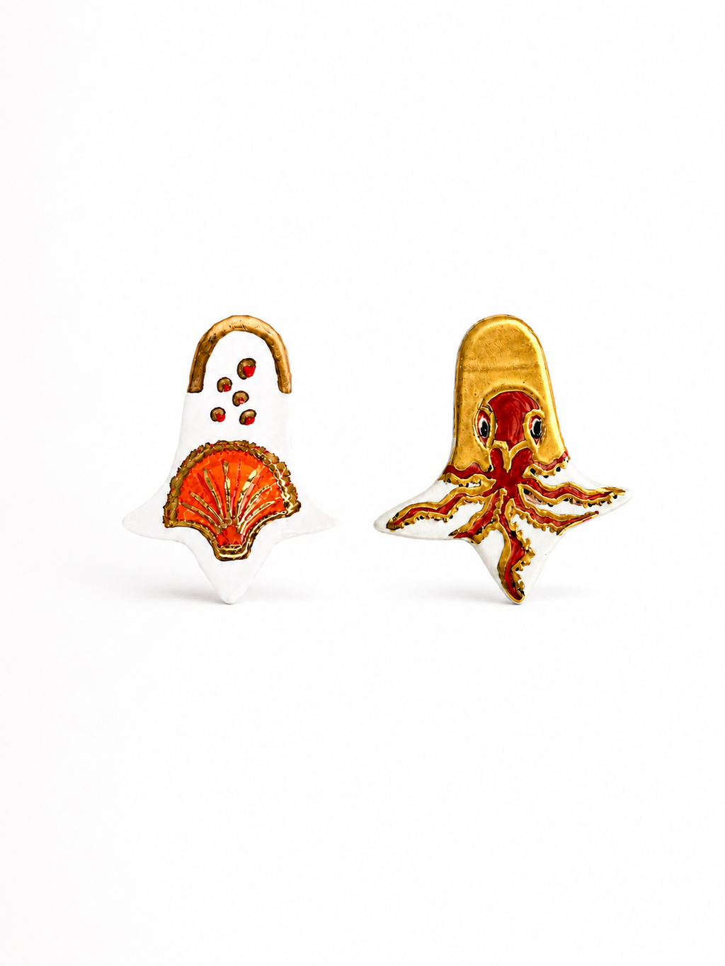 Octopus Shell Earrings