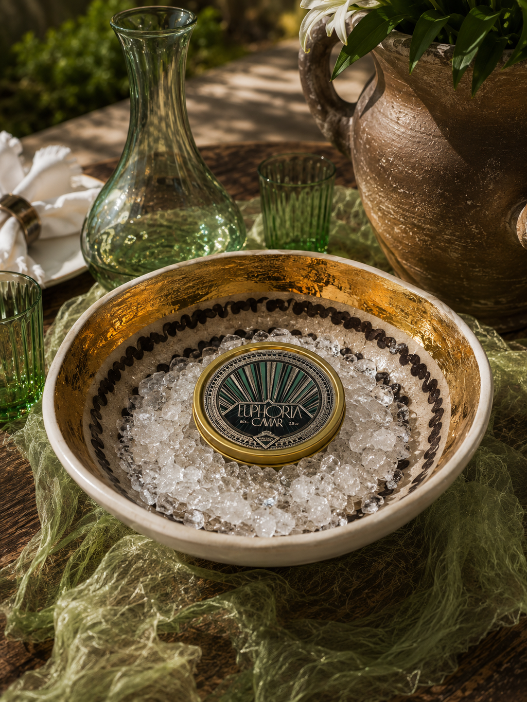 Gold & Script Bowl Set