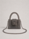 Gray Beaded Bag