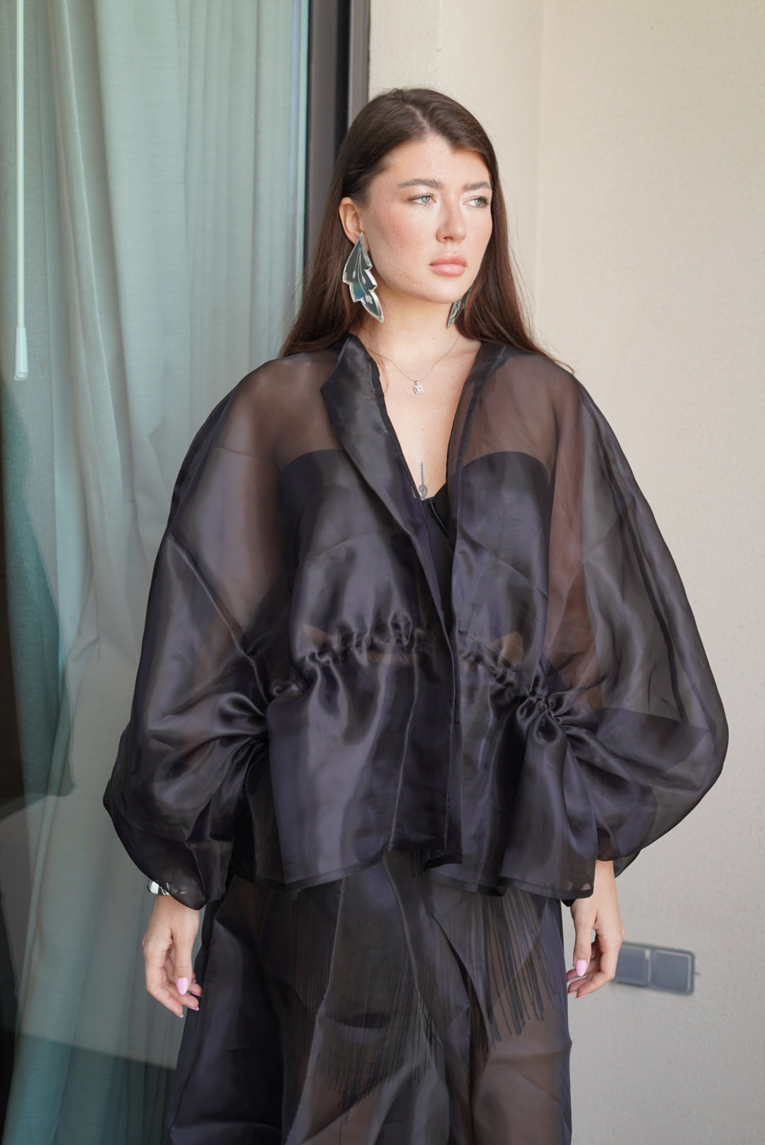 The Glass Veil Blazer Black