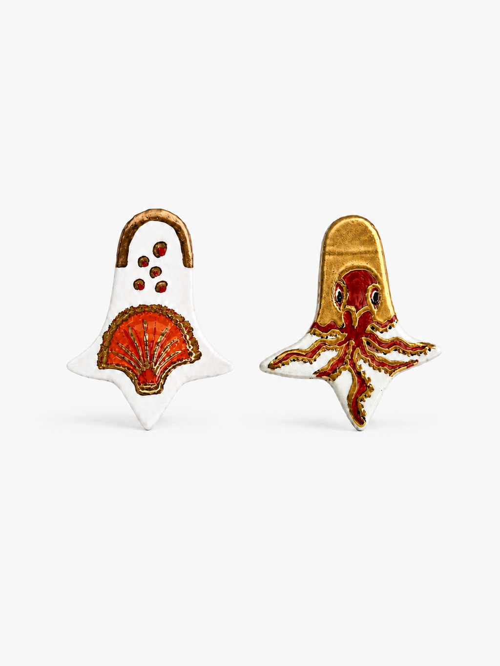 Octopus Shell Earrings